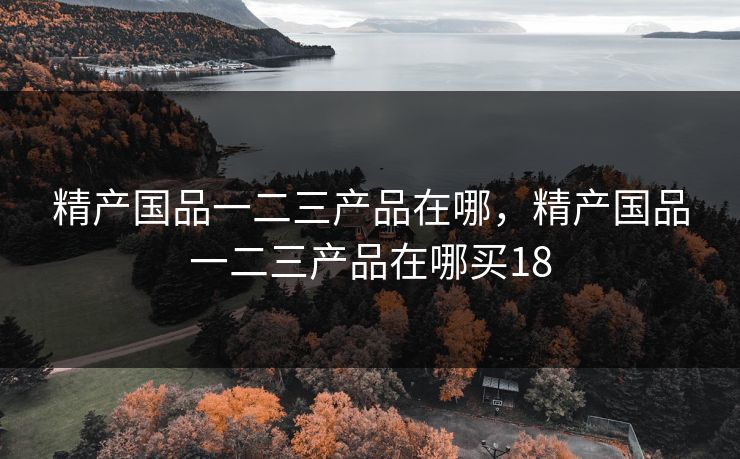 精产国品一二三产品在哪，精产国品一二三产品在哪买18