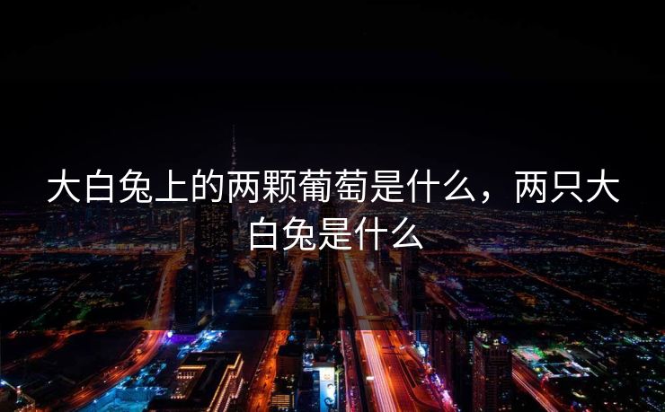 大白兔上的两颗葡萄是什么，两只大白兔是什么